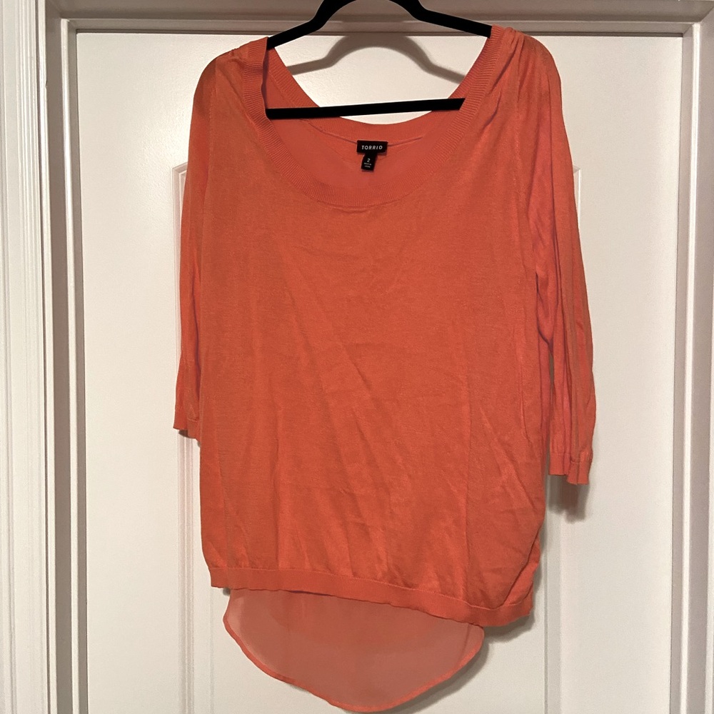 Torrid top, light sweater with liner, size 2